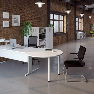 Desks with conversation table / cabinets